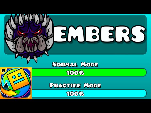 IF "EMBERS" WAS A DEMON | Full Version | All Coins | Geometry Dash World