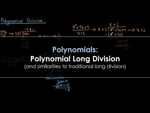 Polynomials: Polynomial Long Division