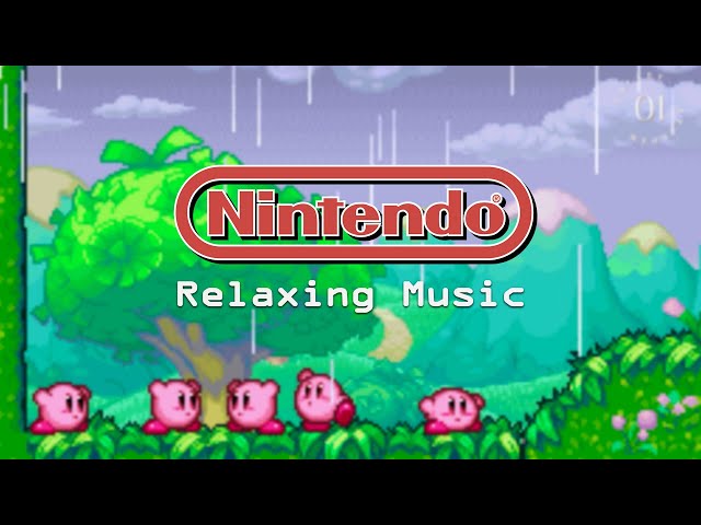 Relaxing Nintendo Music With Soft Rain ( Kirby video game ) for Studying, Work, Sleep...