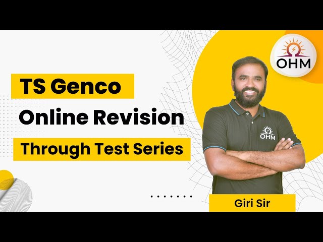 TS GENCO 2024 | Revision through test series | OHM Institute