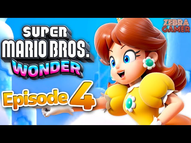 Super Mario Bros. Wonder Gameplay Walkthrough Part 4 - Daisy! World 2 Fluff-Puff Peaks 100%!
