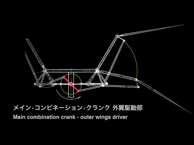 市川式羽ばたき飛行機（メカニズムの紹介）Ichikawa method Ornithopter: Explanation of drive mechanism