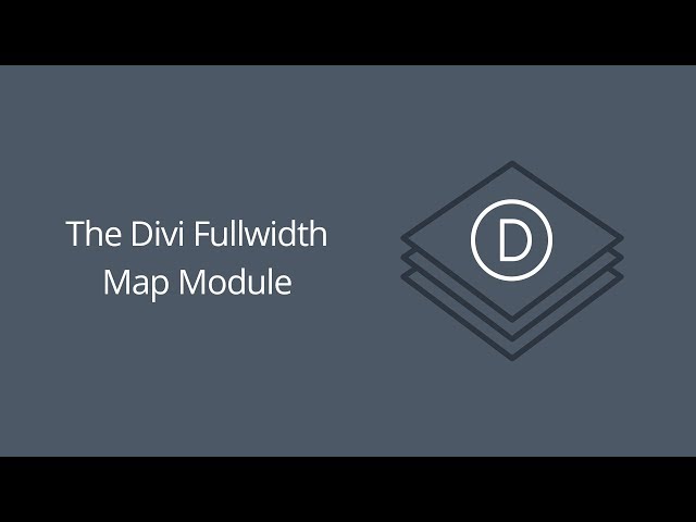 The Divi Fullwidth Map Module