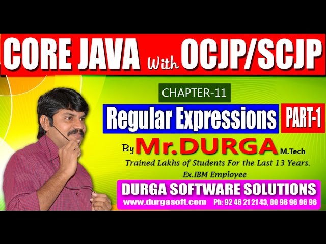 Core Java With OCJP/SCJP-Regular Expressions-Part 1