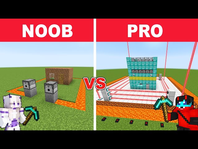 Best of NOOB vs PRO: SAFEST SECURITY Base Build Challenge! Minecraft