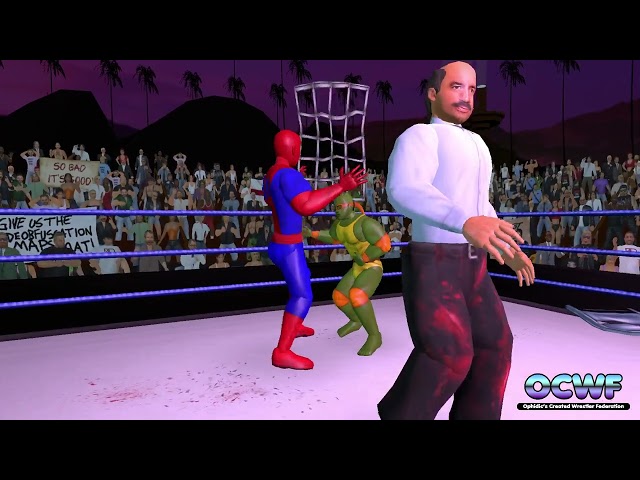 OCWF S0543  Spiderman VS Michelangelo (Custom 20th Century Fox Arena)