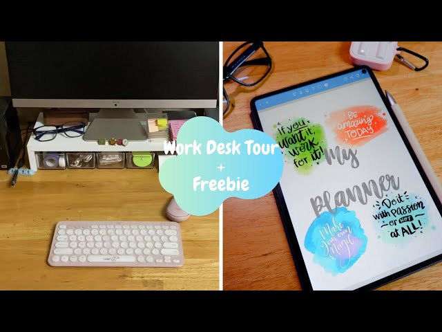 Work Desk Tour + 2021 Digital Planner (Noteshelf) 📝 | Organizing, editorial calendar, and freebie ✨