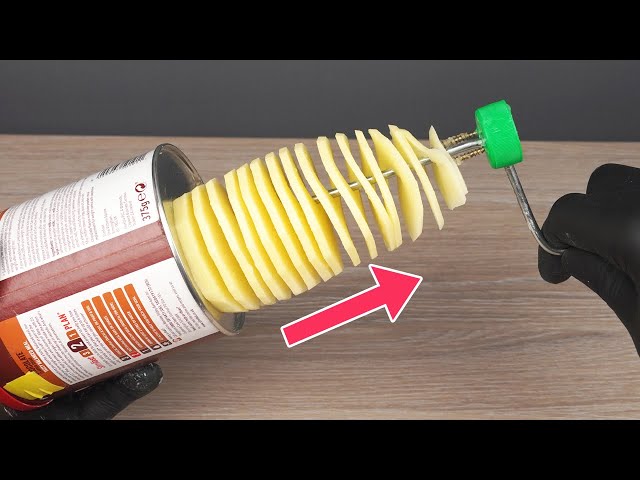 How To Make A Spiral Potato Cutter   DIY Spring Potato Machine