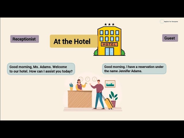 At the Hotel Conversation - Check-in - Improve your speaking skill