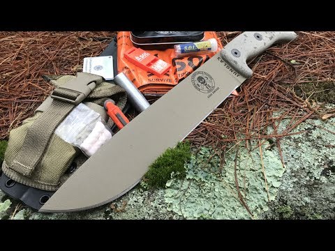 ESEE Junglas + Survival Kit from SOL: Survival Situation - STAY ALIVE in the Rain and Cold of NH