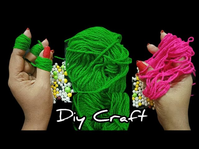 DIY Yarn Woolen Craft-Best Out Of Waste Craft-How To Make Wool Flower | Wool Flower Making For Craft