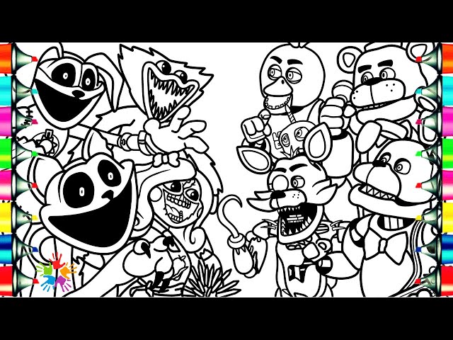 Poppy Playtime Chapter 3 VS Five Nights At Freddy's / Coloring Pages / NCS Music