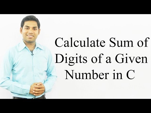 Program to Calculate Sum of Digits of a Given Number in C (HINDI)