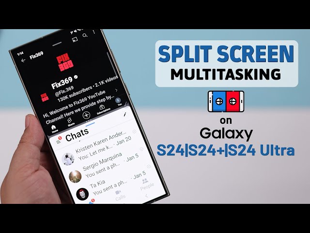 Galaxy S24/ S24+ / Ultra: How To Use Split Screen! [Multitasking]