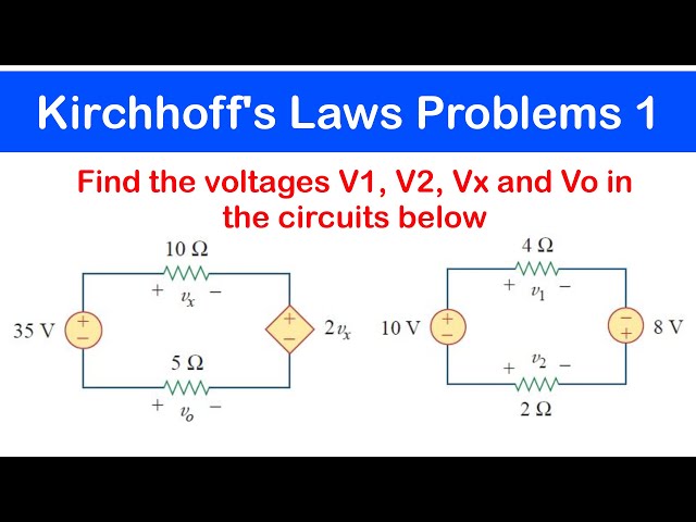 ☑️07 - Kirchhoff's Current and Voltage Law - Practice Problems 2.5 and 2.6 fundamentals of Electric