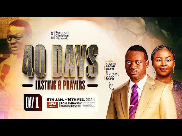 APOSTLE AROME OSAYI || 40 DAYS FASTING AND PRAYER || THE SCIENCE OF ALTARS || DAY 1 || 8TH JAN 2024