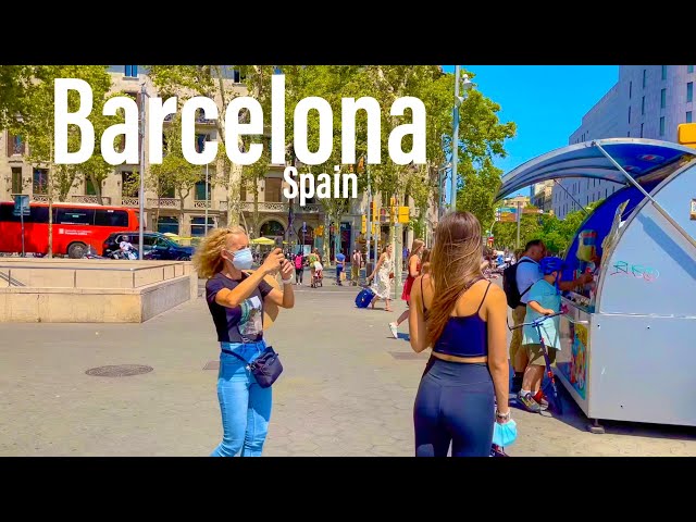 Barcelona, Spain 🇪🇸 - Summer 2021 - 4K-HDR Walking Tour (▶73min)