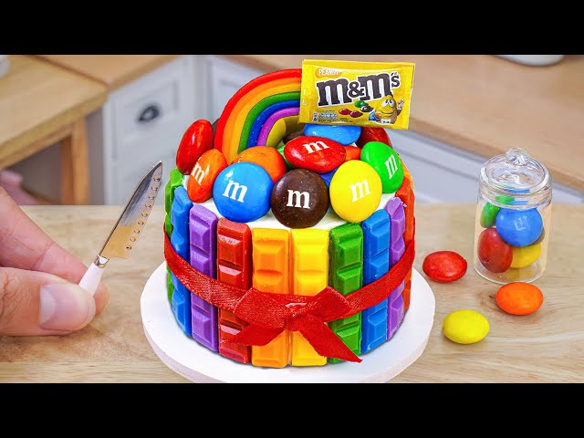 Special Rainbow Buttercream Cake Sprinkles Candy 🌈 Miniature Rainbow Cake Decorating Ideas 🍭