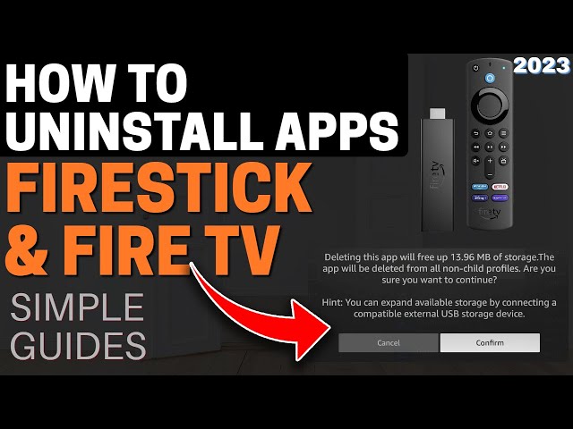 HOW to UNINSTALL APPS on FIRESTICK or FIRE TV! (2023)