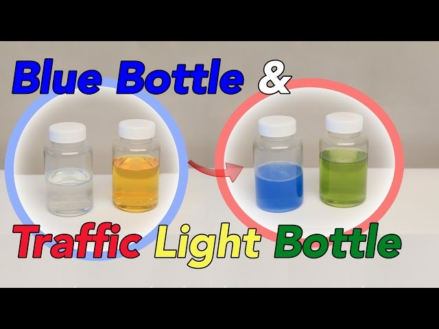 Blue Bottle and Traffic Light Bottle ( Color Change After Shaking the Bottle!!)