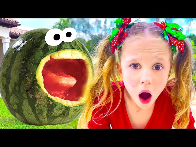 Nastya and Watermelon Funny story for Kids