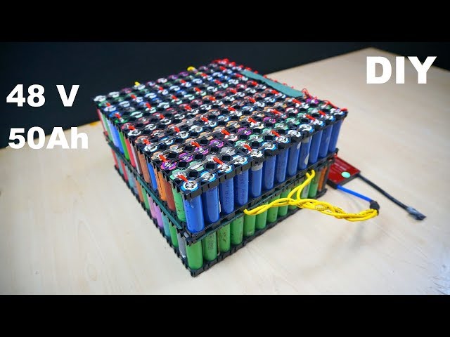 DIY 48V 50Ah Electric Bike Battery pack from old laptop battery II Low cost II