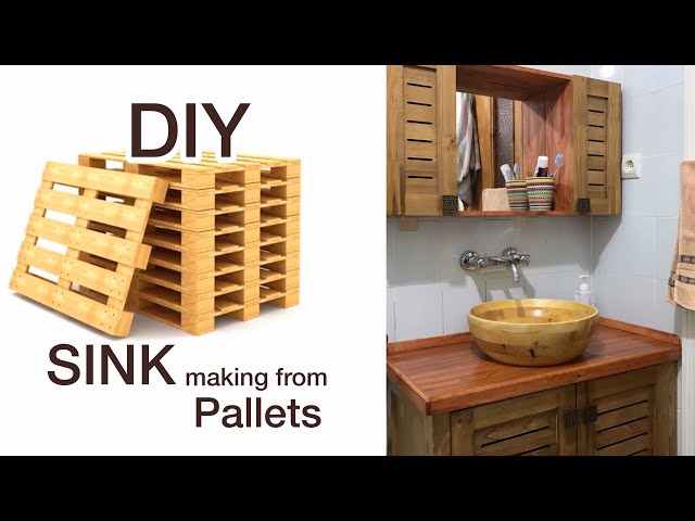 SINK MAKING FROM PALLETS//Paletten lavabo yapımı