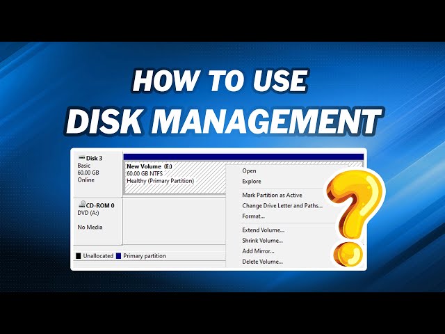 How to Use Windows 10 Disk Management | Free Partition Manager
