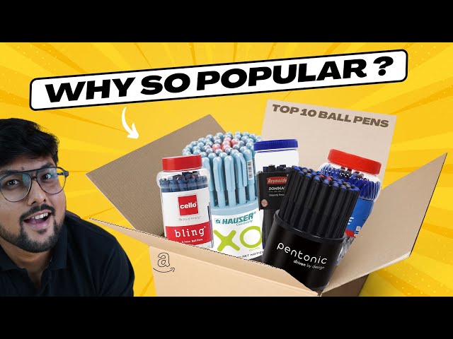 Top 10 Ball Pens Sold on Amazon India✨ Student Yard 🔥