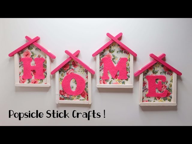 Ide Kreatif Hiasan Dinding Stik Es Krim HOME ! Dekorasi Rumah Shabby Chic