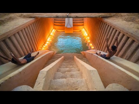 Incredible Skills! Build Underground Swimming Pool Villa by Ancient Skills