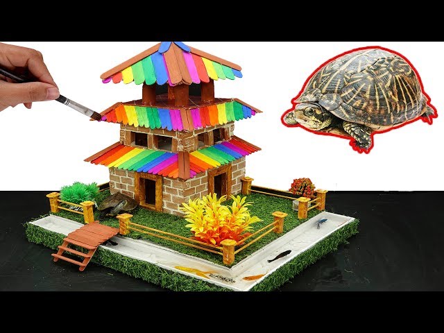 DIY - How To Build  Amazing Indoor Turtle Pond and Fish with Mini Bricks (Satisfying) | BRICK WALL