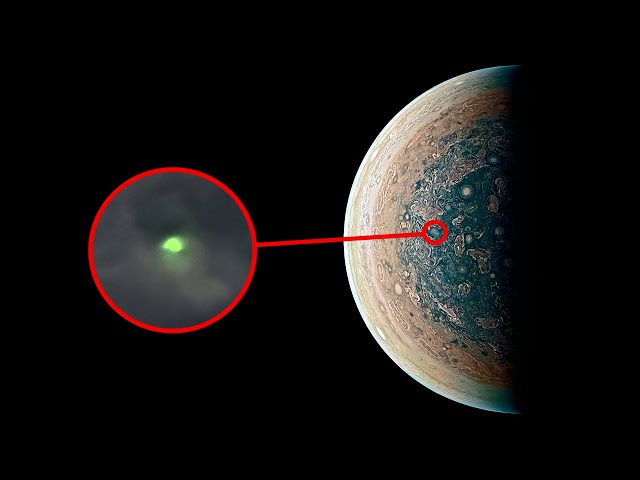 Lightning energizes molecules and atoms in Jupiter's atmosphere. Why green colour?