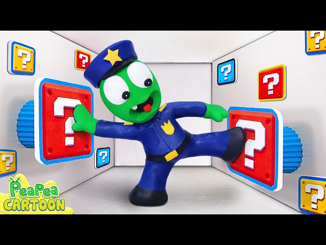 Pea Pea Escape Mystery Buttons Room - Police Cartoon - Kid Learning - Pea Pea Cartoon
