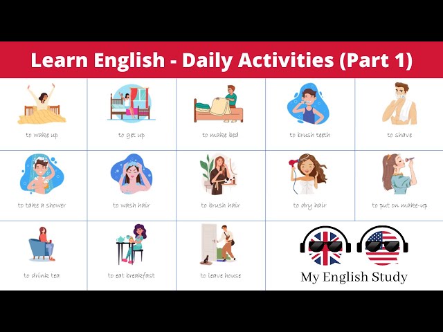Learn English Vocabulary Fast and Effective |  Lesson 1 - Daily activities