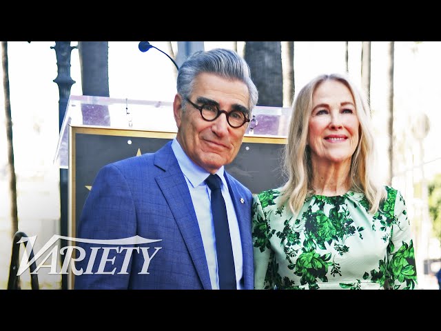 Catherine O'Hara Presents Eugene Levy with His Walk of Fame Star