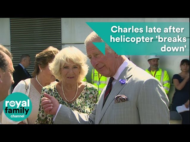 Prince Charles apologises for being late after his 'helicopter broke down'