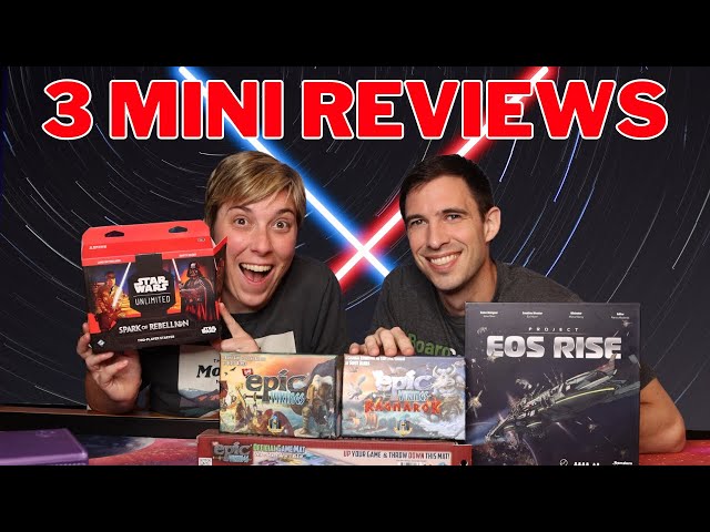 MINI REVIEW: Star Wars Unlimited, Tiny Epic Vikings, Project EOS Rise | Board Game Perspective