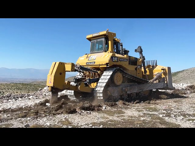 Caterpillar D9R Bulldozer Ripping - Sotiriadis Construction Works