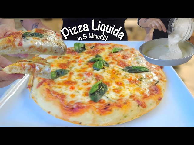 LIQUID PIZZA in 5 MINUTES very easy, just a spoon!