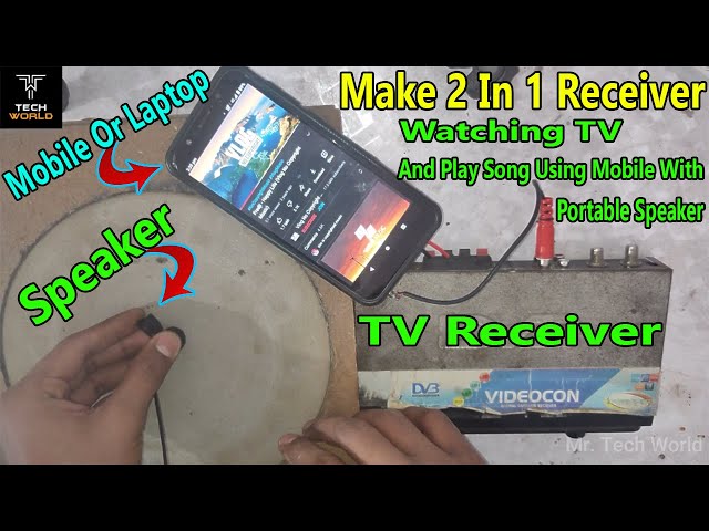 How To Make Amplifier Using TV Receiver | Receiver Convert In to Portable Speaker Using For Mobile