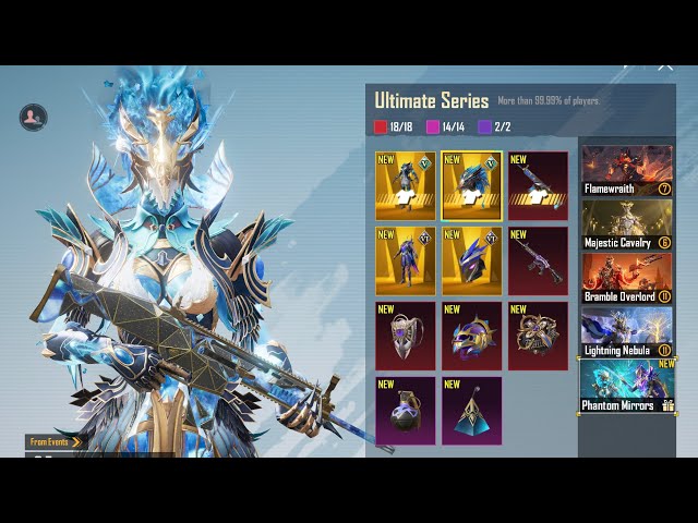 Luckiest Phantom Mirrors Ultimate Spin - Spectral Swan & Cosmic Inquisitor | 19,540 UC - PUBG Mobile