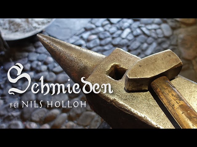 Visit to the blacksmith Nils Holloh | basic course, forging knives, coal, forge, anvil