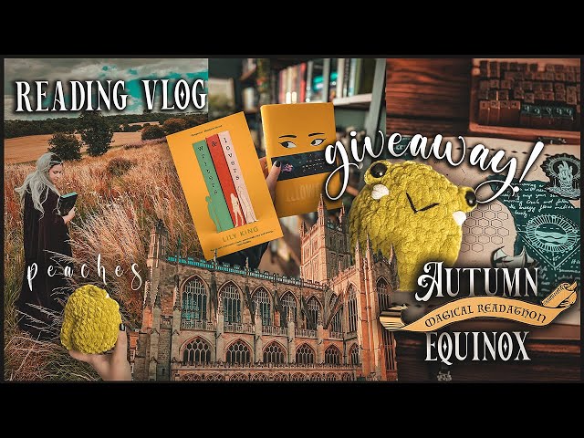 🪶 Autumn Equinox Reading vlog: Peaches giveaway, reading yellow books and travelling