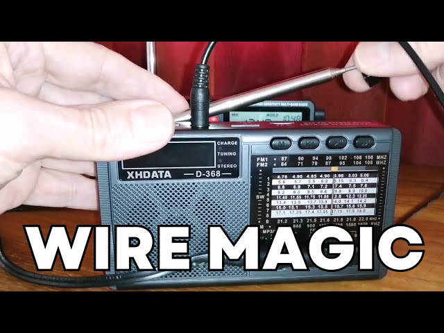 Connecting a 3.5 mm mono plug to a long wire for better shortwave reception #radio #antenna