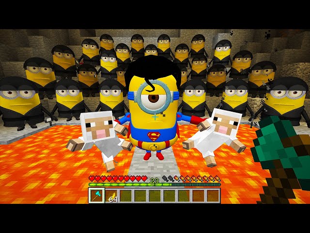 CURSED MINECRAFT BUT IT'S UNLUCKY LUCKY FUNNY MOMENTS I found a real SUPERMAN MINION in Minecraft!