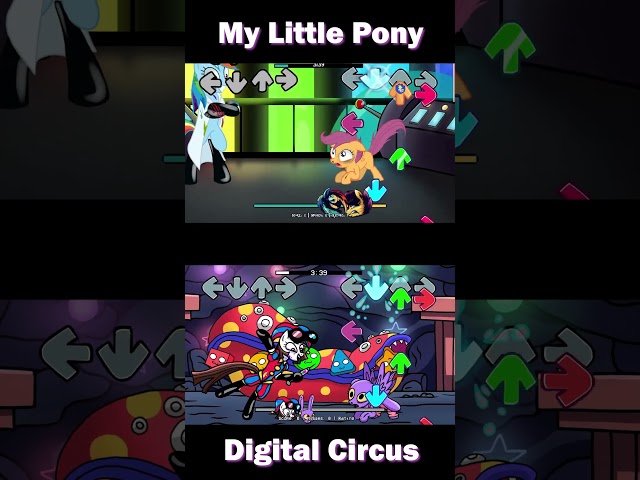 FNF: My Litte Pony Vs DIGITAL CIRCUS | POMNI & Friday Night Funkin' | TADC #shorts #digitalcircus
