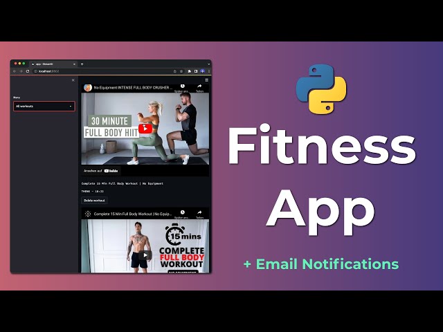 Build & Deploy a Fitness App that sends daily E-mails | Python & HarperDB Tutorial