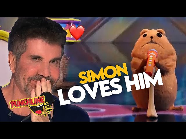Simon Cowell Meets Noodle And Bun On America's Got Talent!