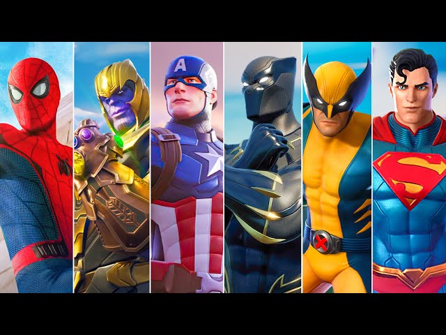 Fortnite All Crossover Trailers, Cutscenes Movie & Shorts (Marvel, DC, Bosses & Gaming Legends)